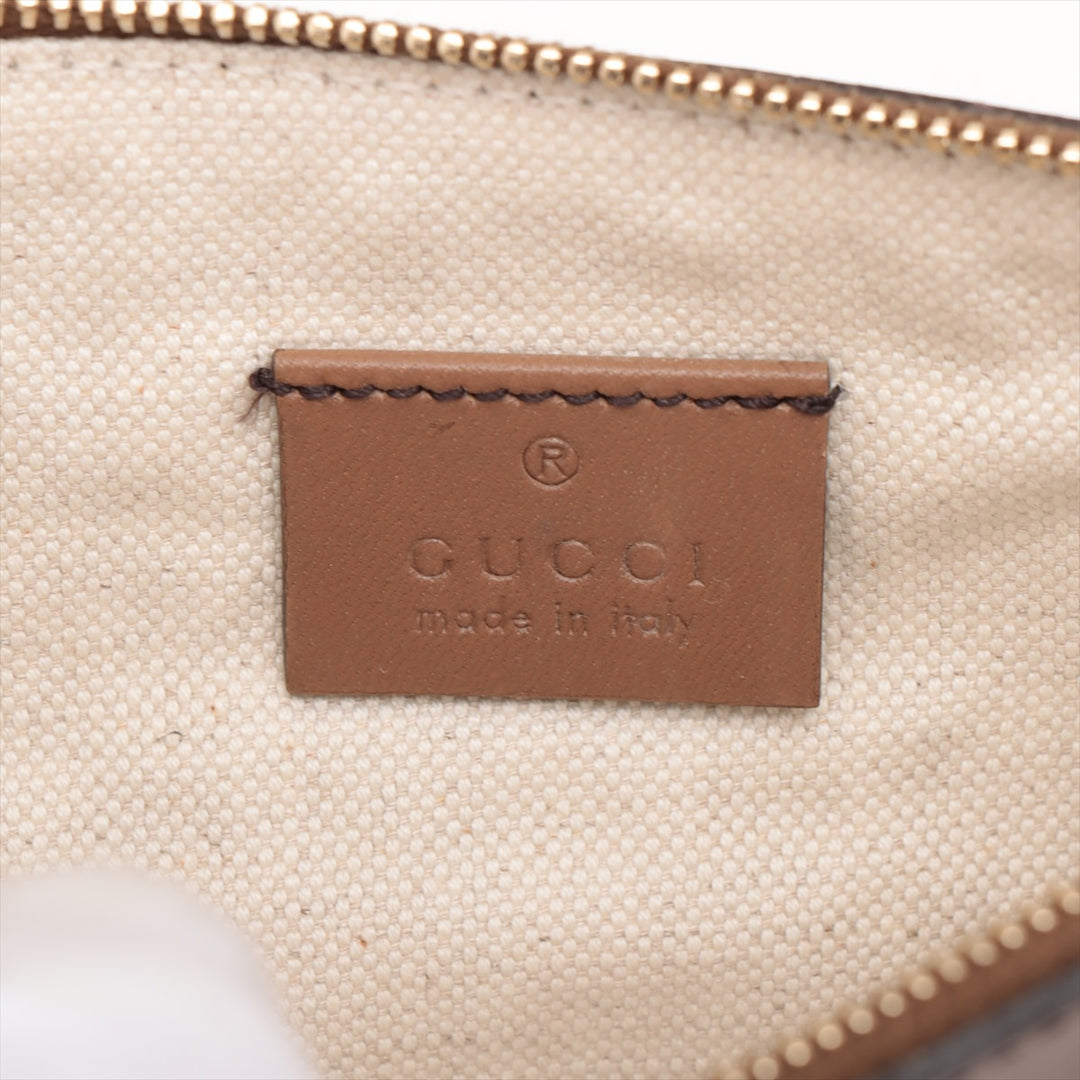 Gucci GG Canvas Canvas &amp; Leather Hand bag Beige 269878 #2438