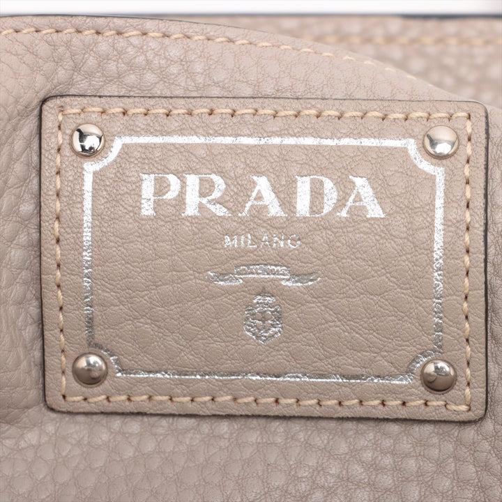 Prada Vitello Phenix Leather 2 Way Tote Bag Beige BN2795 #2518