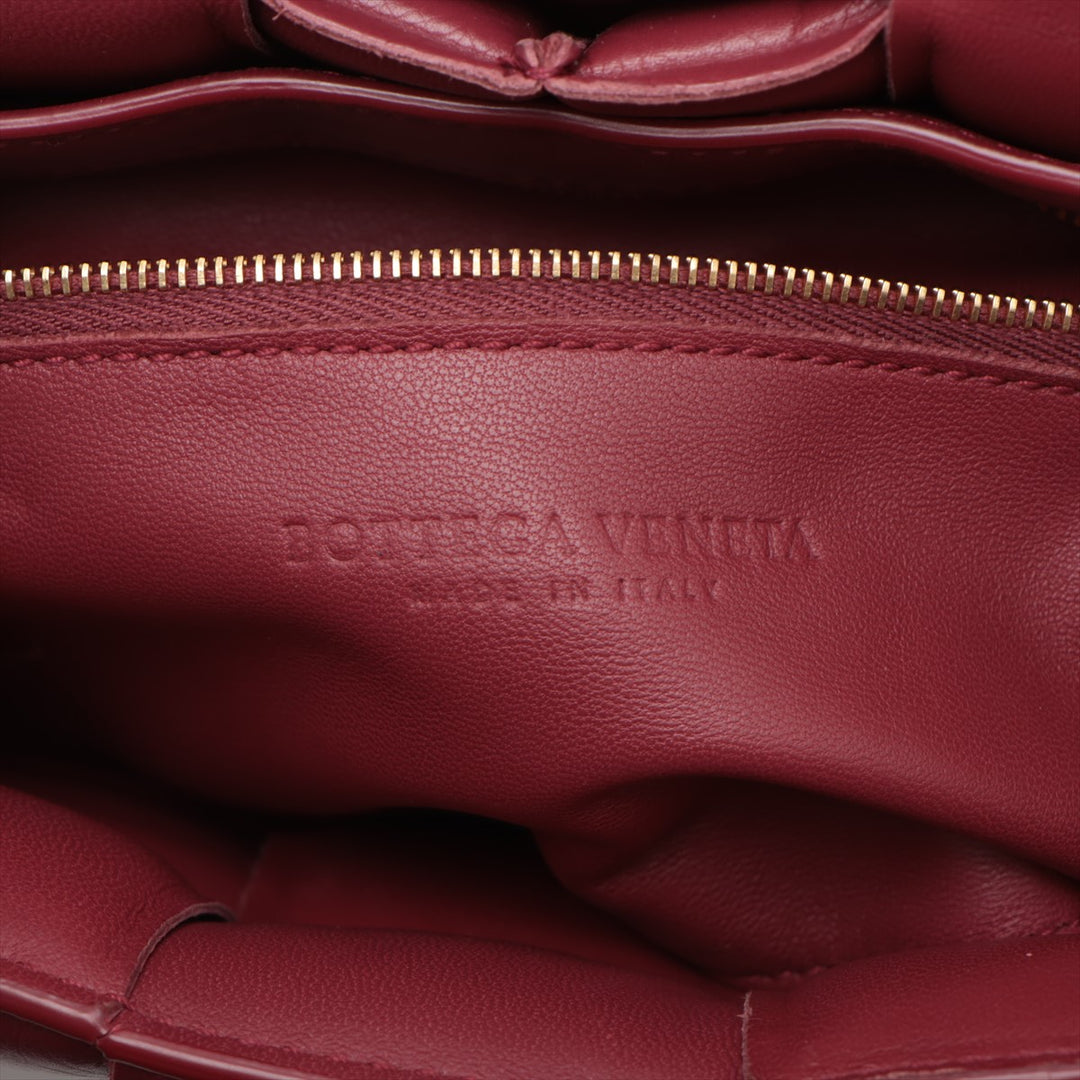 Bottega Veneta Padded Cassette Maxi Intrecciato Leather Shoulder Bag Bordeaux  #2524