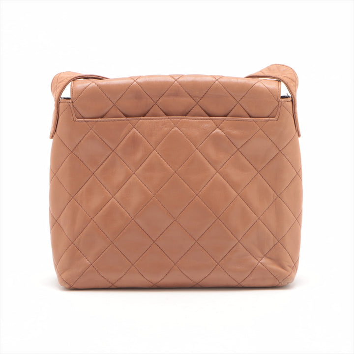 Chanel Matelasse Caramel Quilted Lambskin Turnlock Shoulder bag Brown Gold Metal Fittings 4 Series  #2513