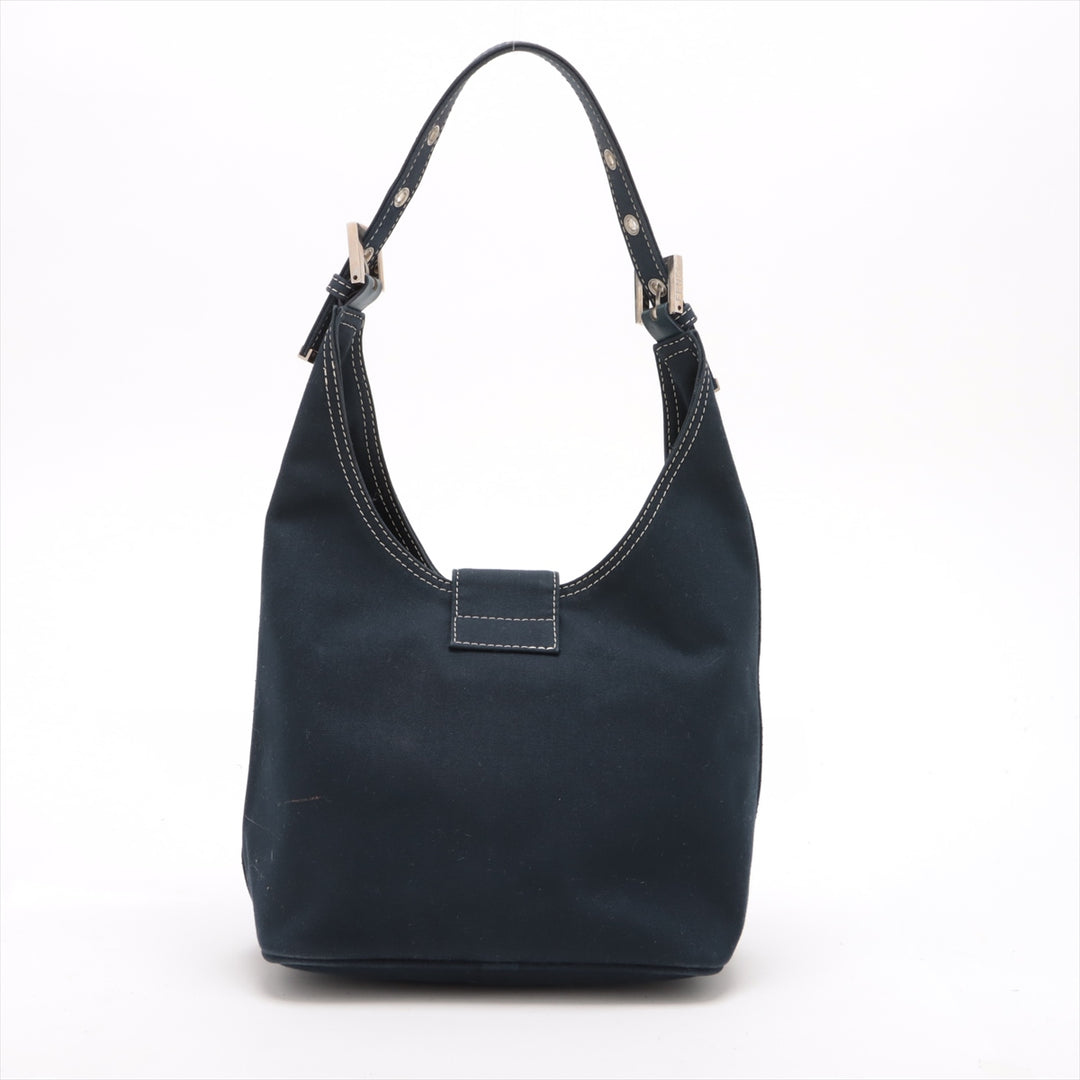 Fendi Canvas Mamma Baguette Shoulder bag Navy Blue 26686 #2611