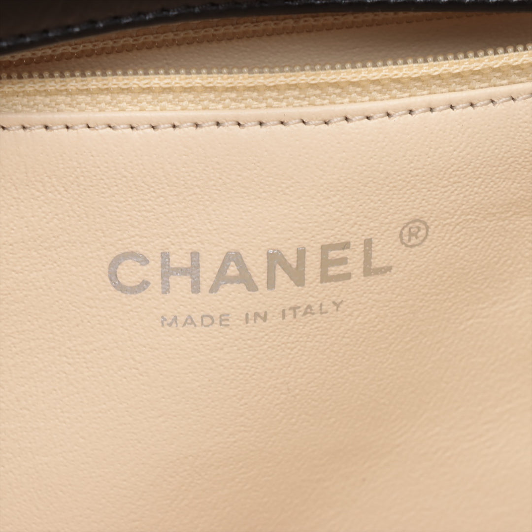 Chanel Boy Chanel Leather 2 Way Tote Bag Black Gunmetal Fittings 15 Series #3755