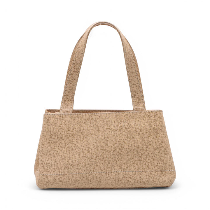 Chanel Coco Mark Caviar Skin Beige Shoulder Bag #3754