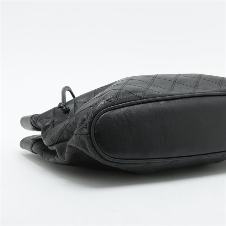 •	Chanel Lambskin Black Quilted Shoulder Bag 0 Series #3752
