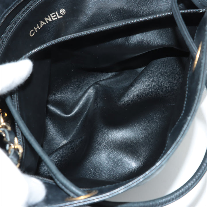 •	Chanel Lambskin Black Quilted Shoulder Bag 0 Series #3752