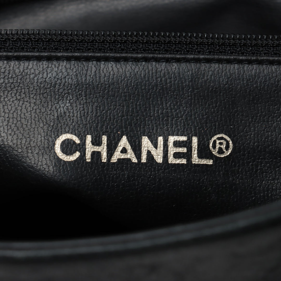•	Chanel Lambskin Black Quilted Shoulder Bag 0 Series #3752