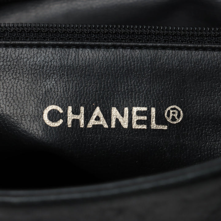 •	Chanel Lambskin Black Quilted Shoulder Bag 0 Series #3752