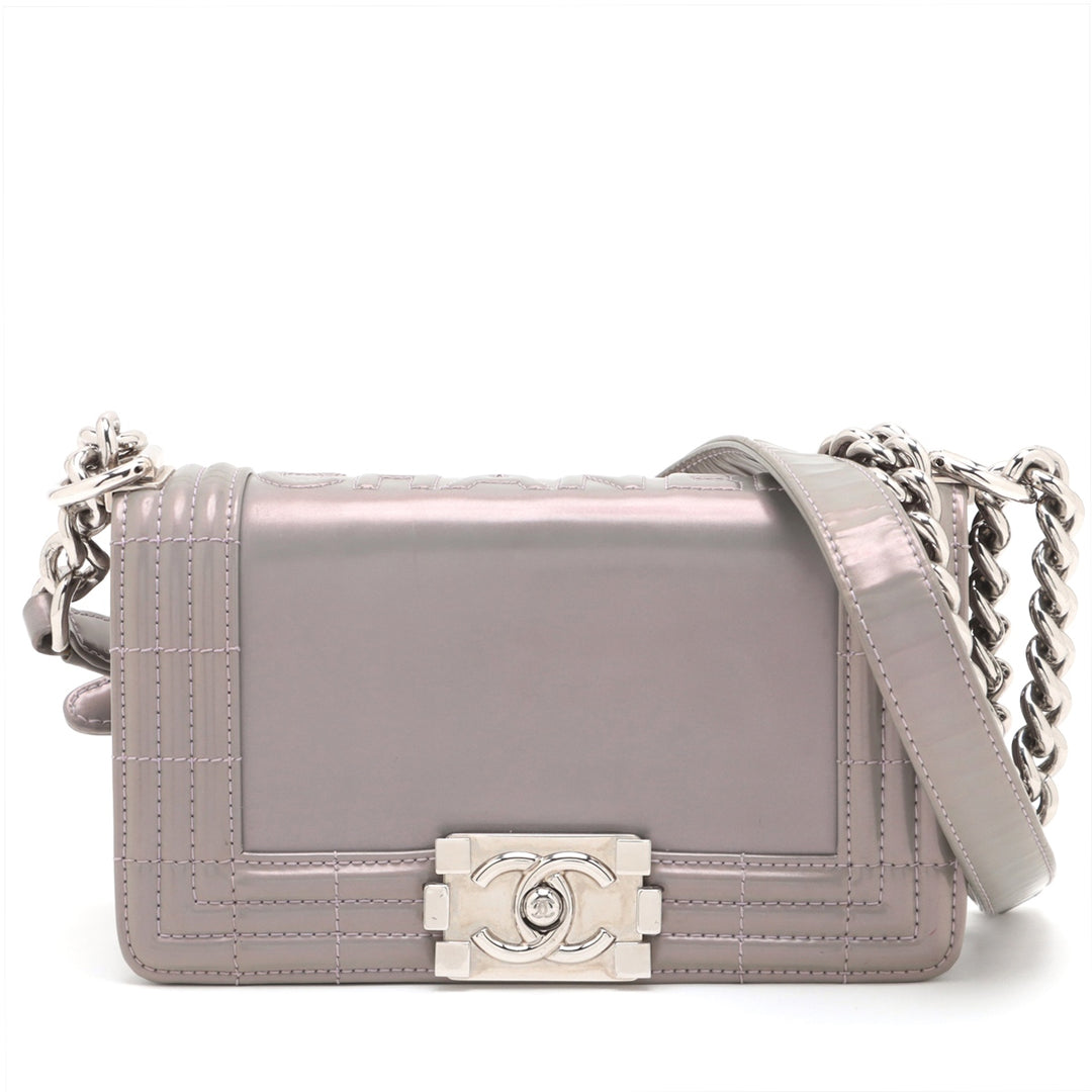 Chanel Boy 20 Limited Edition Reverso Glazed Iridescent Calfskin Shoulder Bag 16 Series #2889